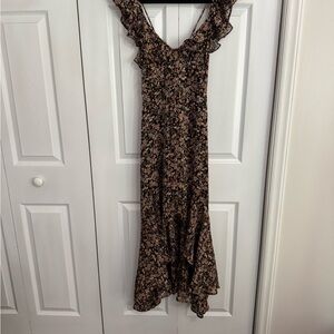 Altar'd State Black and Pink Asymmetrical Dress